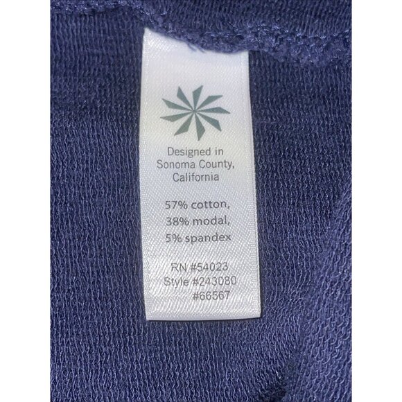 Athleta Sweatshirt Dress Above Knee Zip Pockets V Neck Purplish Blue Sz M - Picture 8 of 10